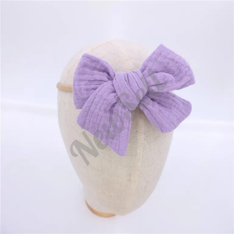 Nylon Soft Hairband With Bow Decoration