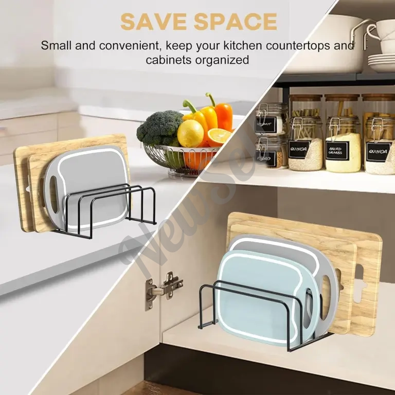 Home Kitchen Countertop Seated Cutting Board Drain Rack