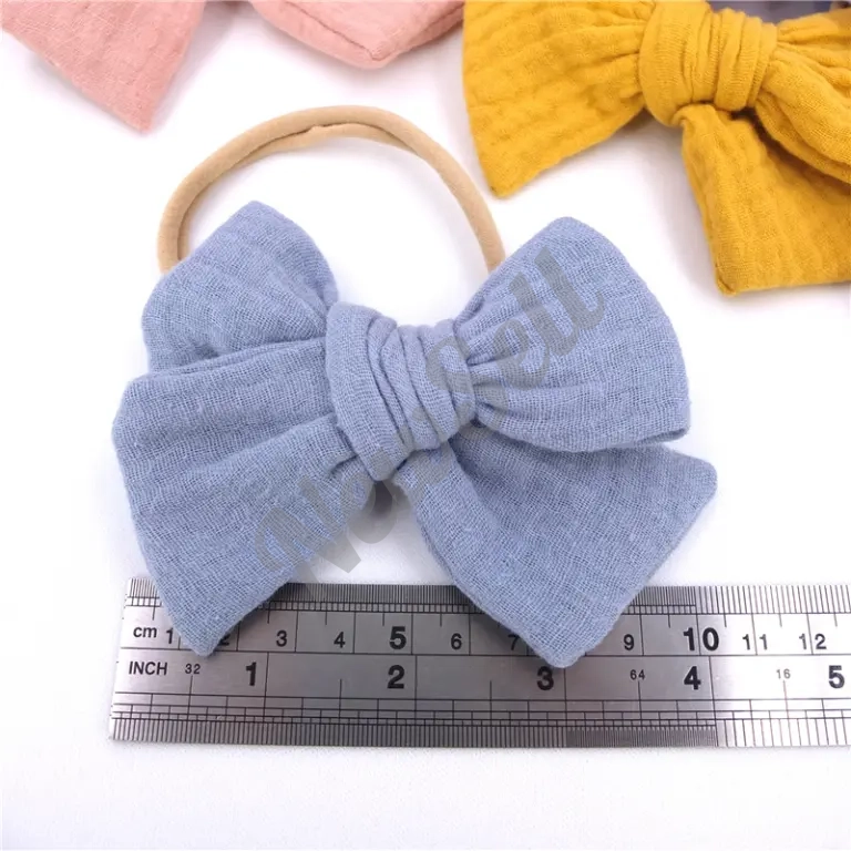 Nylon Soft Hairband With Bow Decoration