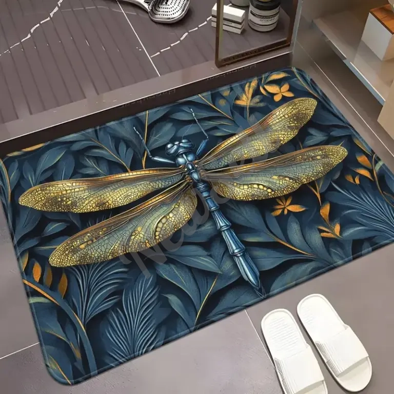 Dragonfly Series Printed Floor Mat Entrance Doorway Stain-Resistant Doormat
