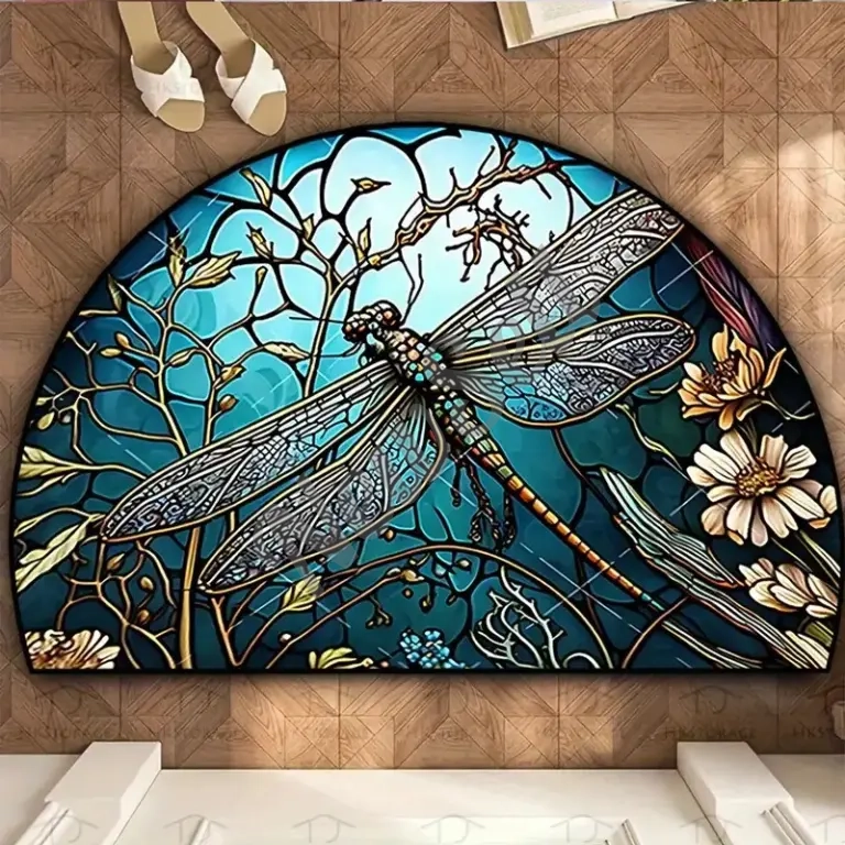 Dragonfly Series Printed Floor Mat Entrance Doorway Stain-Resistant Doormat