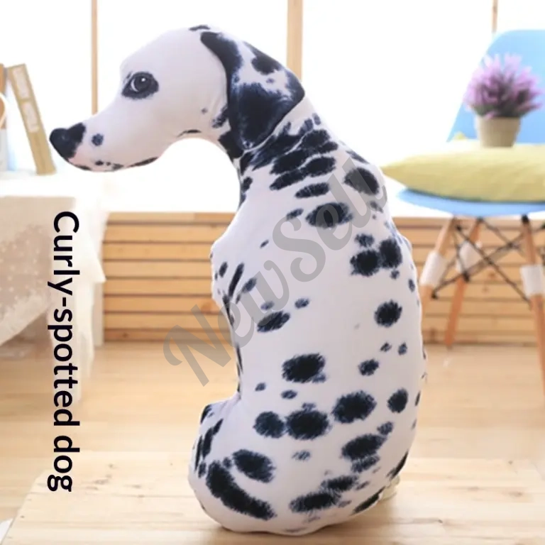 Hairy Curved Hunting Dog Doll Animal Nap Pillow
