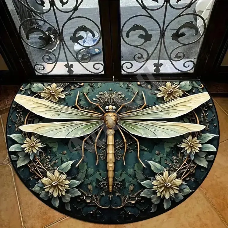 Dragonfly Series Printed Floor Mat Entrance Doorway Stain-Resistant Doormat