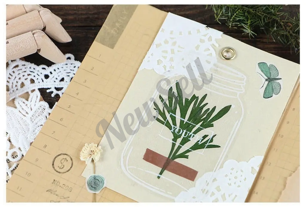 Cultural And Creative Dried Flower Bookmarks Handmade DIY Materials Pressed Flower Transparent Jar Specimen