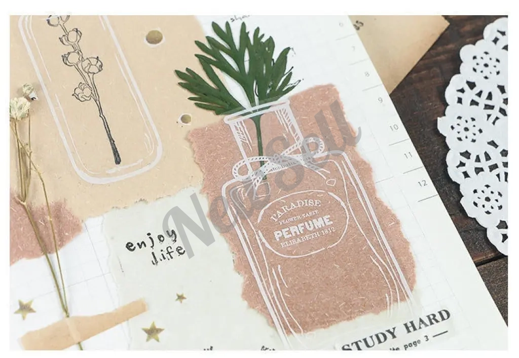 Cultural And Creative Dried Flower Bookmarks Handmade DIY Materials Pressed Flower Transparent Jar Specimen