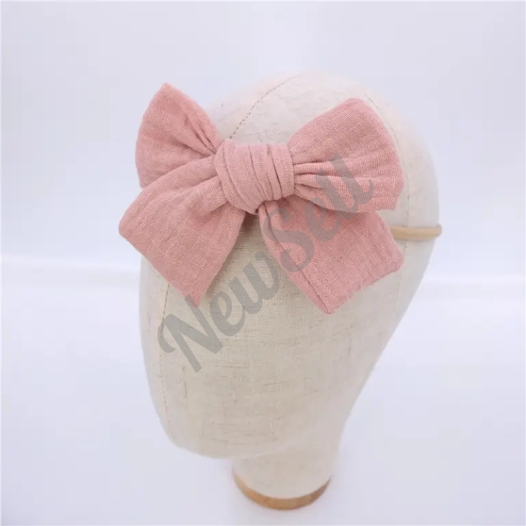 Nylon Soft Hairband With Bow Decoration
