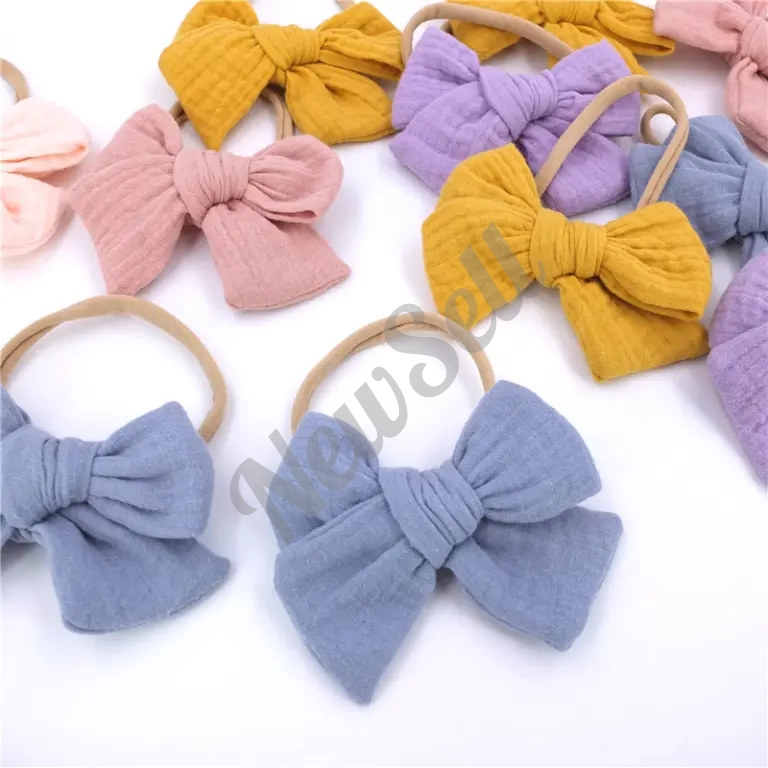 Nylon Soft Hairband With Bow Decoration