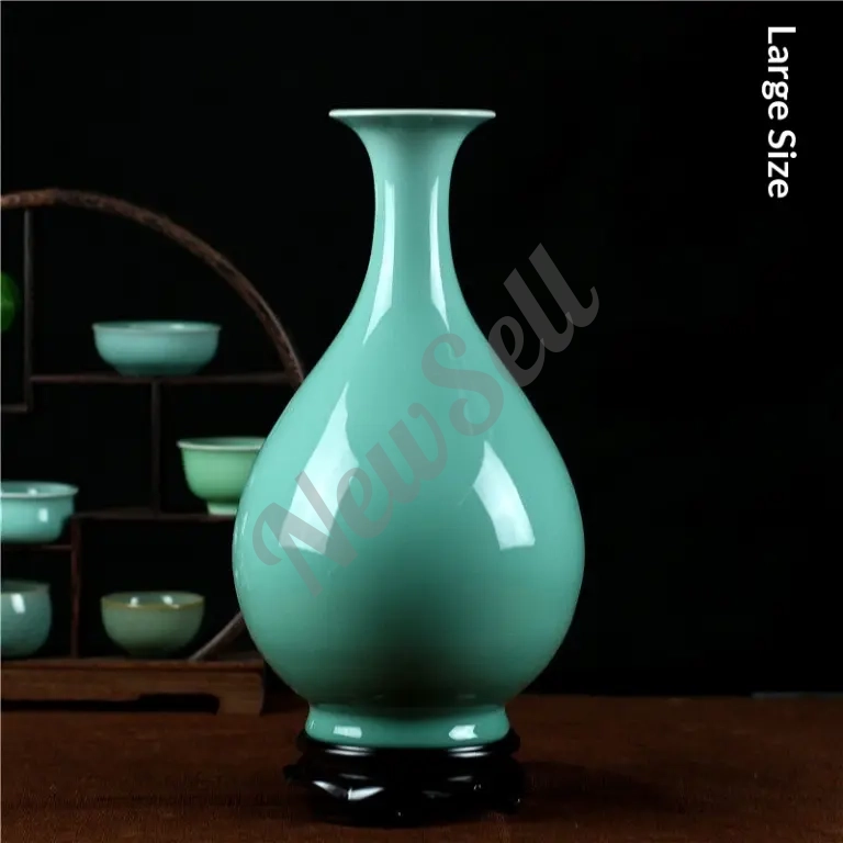 Longquan Celadon Ceramic Flower Vase Home Decor