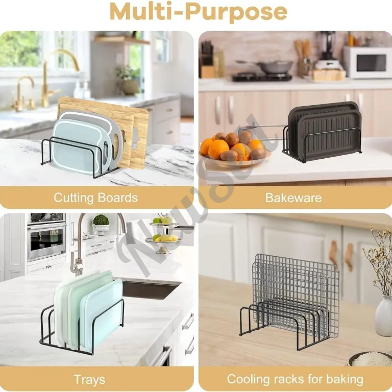Home Kitchen Countertop Seated Cutting Board Drain Rack