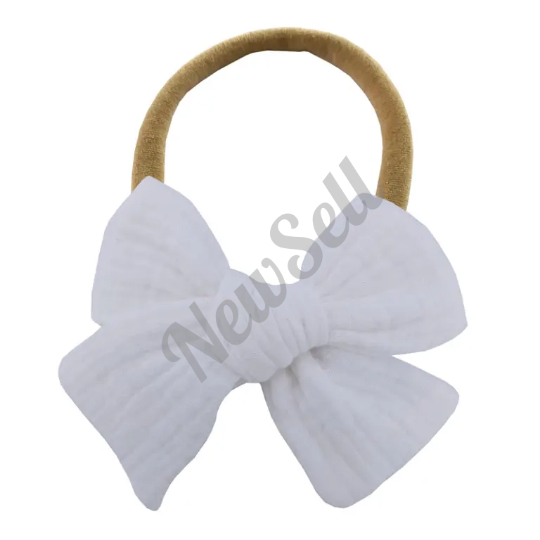 Nylon Soft Hairband With Bow Decoration