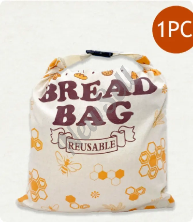 Buckle Beeswax Bag Cotton Linen Double-layer Bag