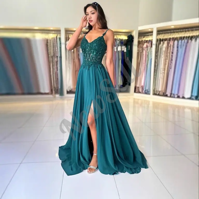 Strapless Vneck Evening Gown European And American Style