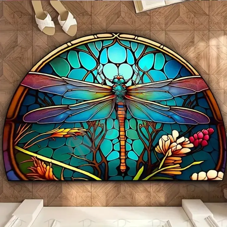Dragonfly Series Printed Floor Mat Entrance Doorway Stain-Resistant Doormat