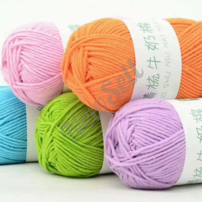 50g Five-ply Combed Milk Cotton Baby Yarn For Handmade