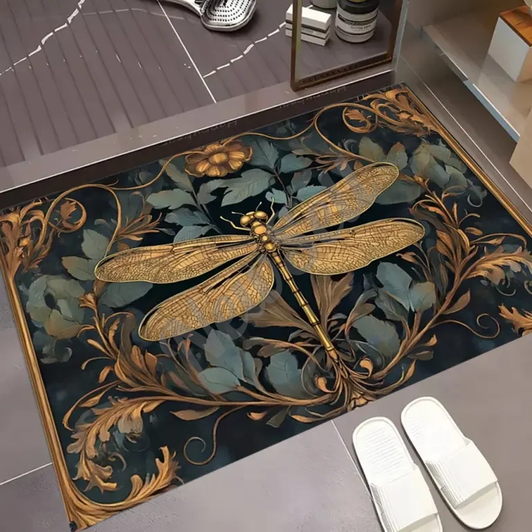 Dragonfly Series Printed Floor Mat Entrance Doorway Stain-Resistant Doormat