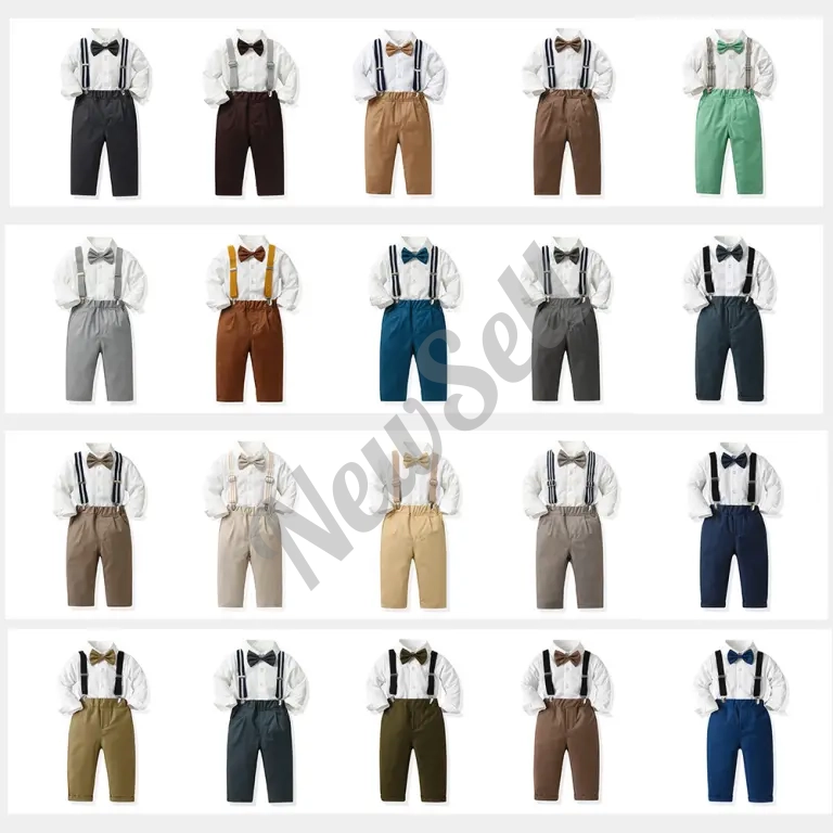 Children's Clip-on Suspender Pants Two-Piece Set Fashion Kids' Outfit