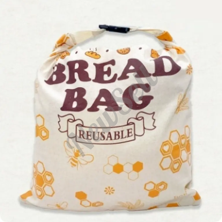 Buckle Beeswax Bag Cotton Linen Double-layer Bag