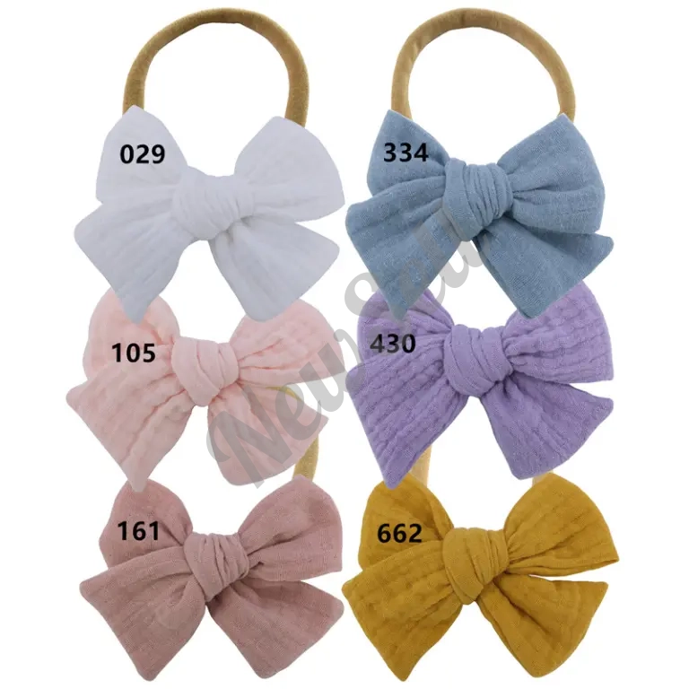 Nylon Soft Hairband With Bow Decoration