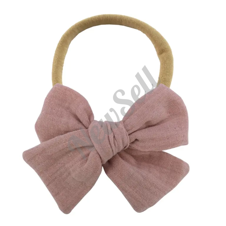 Nylon Soft Hairband With Bow Decoration