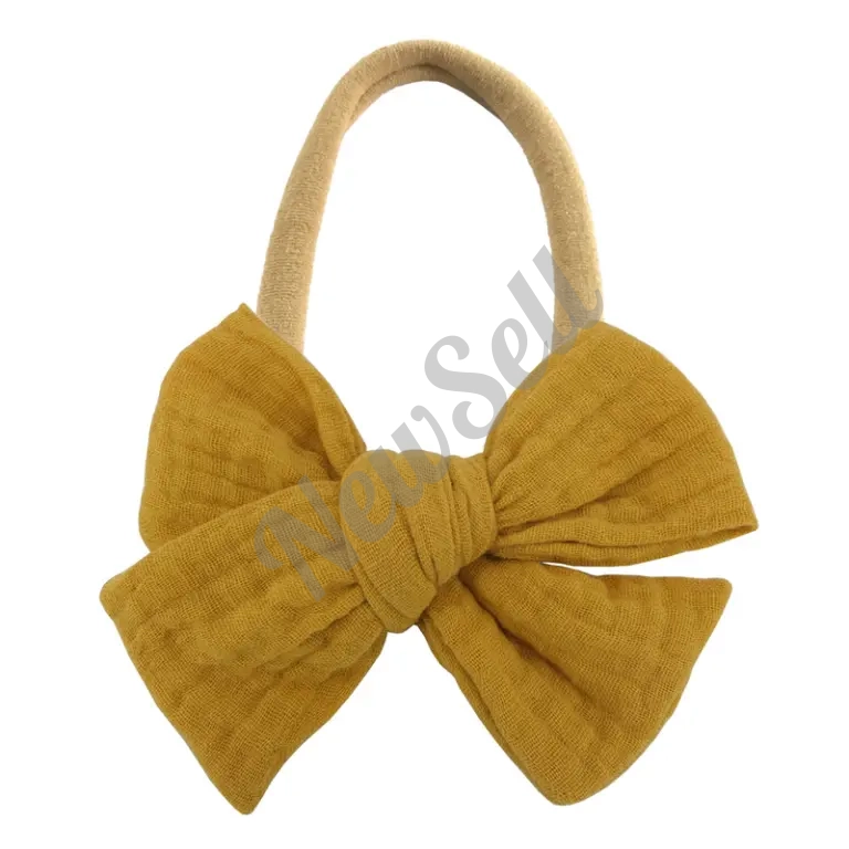 Nylon Soft Hairband With Bow Decoration