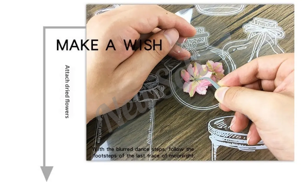 Cultural And Creative Dried Flower Bookmarks Handmade DIY Materials Pressed Flower Transparent Jar Specimen