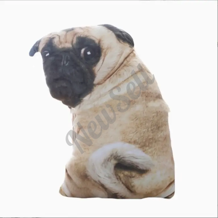 Hairy Curved Hunting Dog Doll Animal Nap Pillow