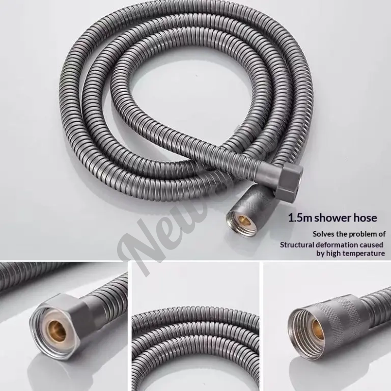 Stainless Steel Shower Hose Gray Flexible Hose