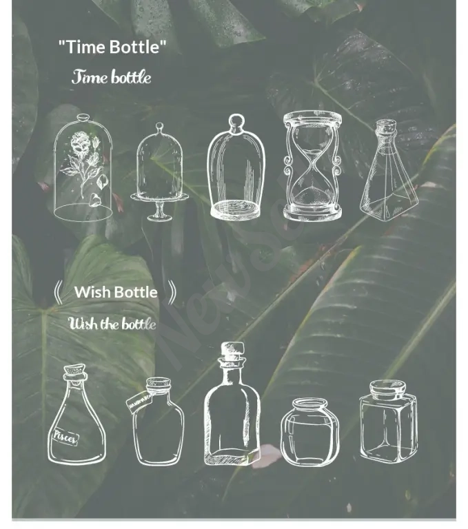 Cultural And Creative Dried Flower Bookmarks Handmade DIY Materials Pressed Flower Transparent Jar Specimen