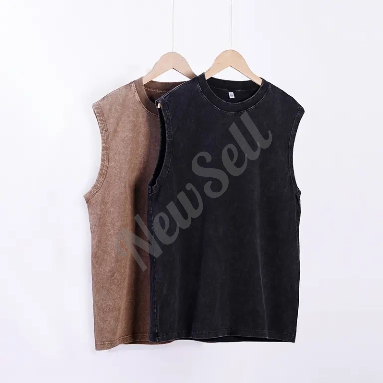 Men's Batik Washed Sleeveless Vest