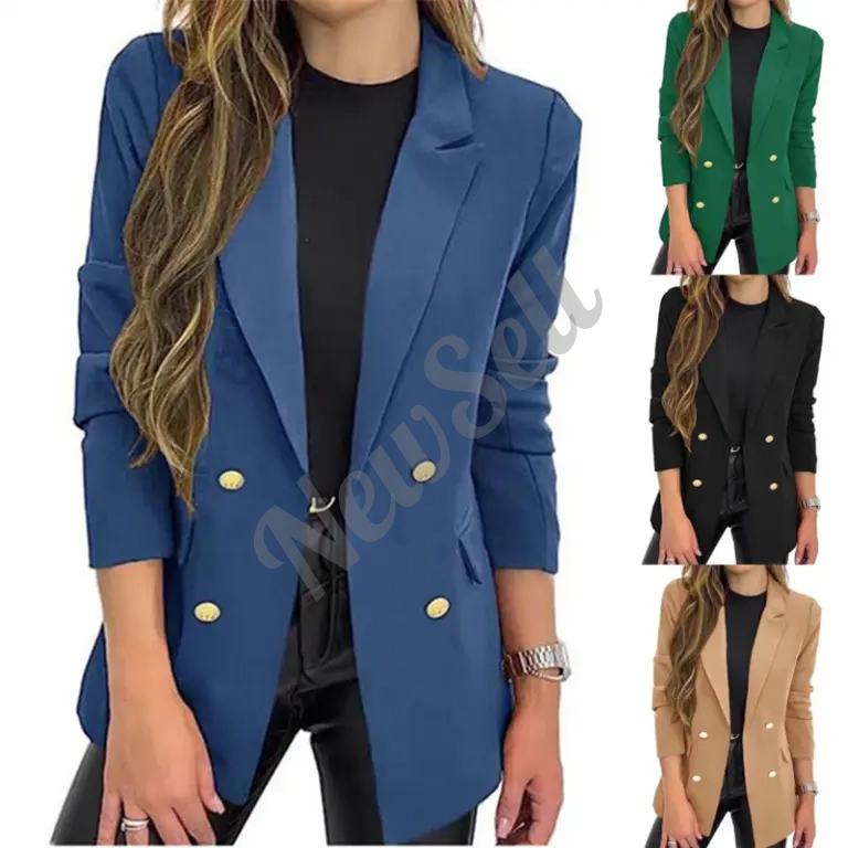 Casual Long-Sleeve Lapel-Button Autumn Coat