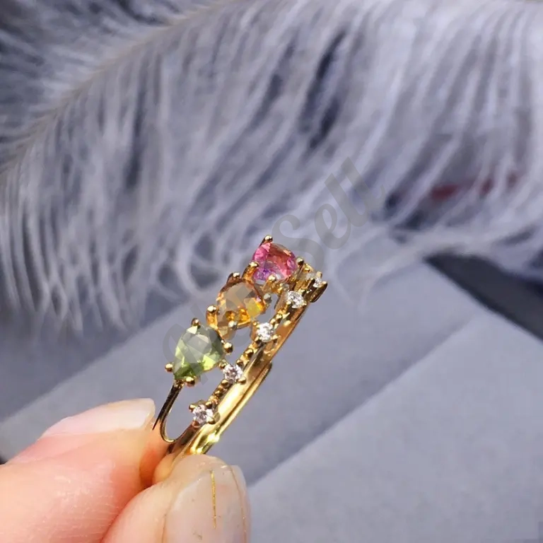 Womens Simulated Colorful Ruby Open End Ring