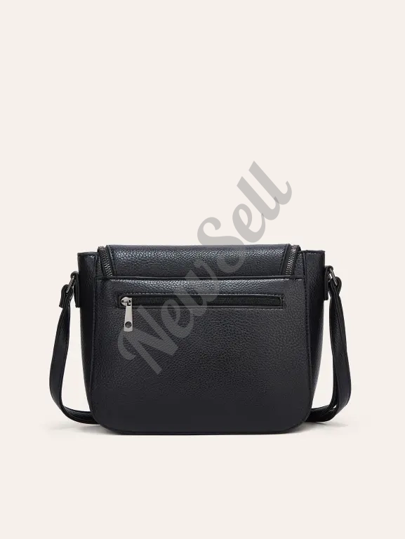 European And American-style Fashionable Flip-top Saddle Bag With Tassels