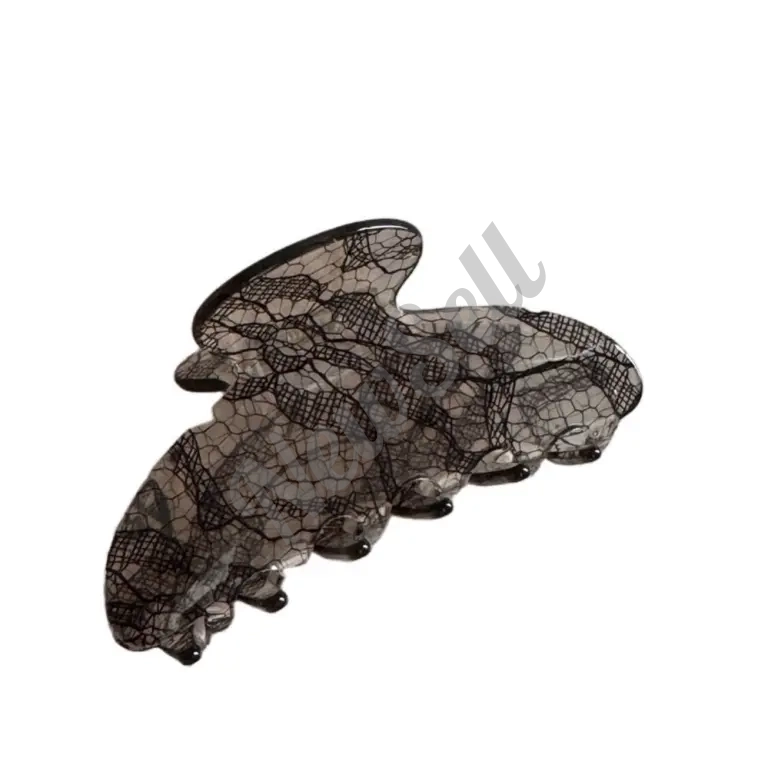 New Elegant Lace Acetate French-Style Retro Shark Clip For Women