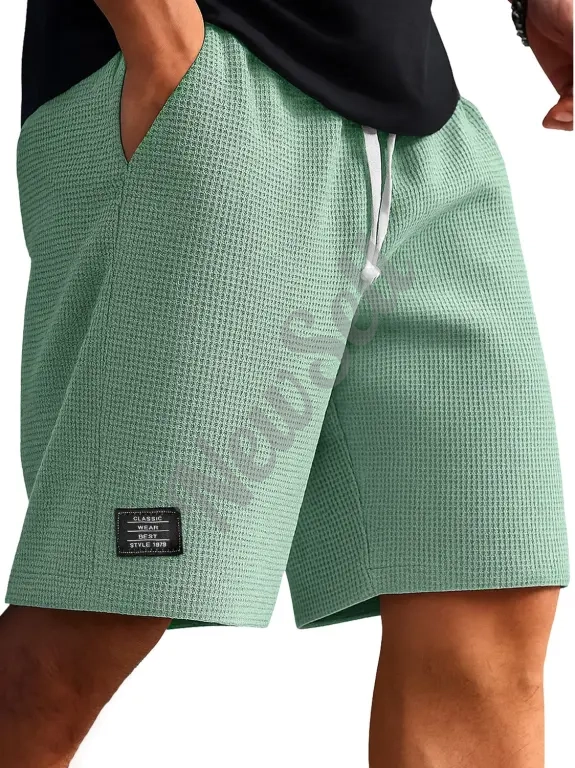 Waffle-Weave Cropped Pants Mens Mid-Years Pants