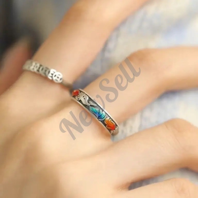 New Style Nine-Tailed Fox Ring For Women Retro And Fashionable