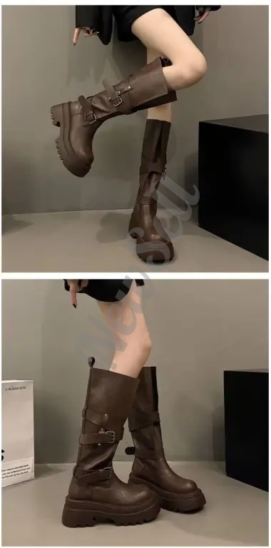 Women's Multi Functional Belt Buckle Long Boots