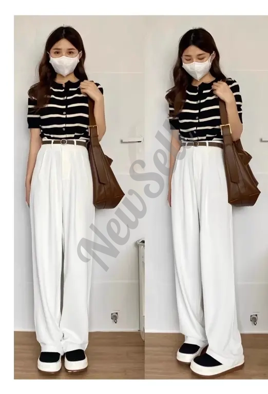 Women's Fashion High-Waist Slimming Casual Wide-Leg Pants