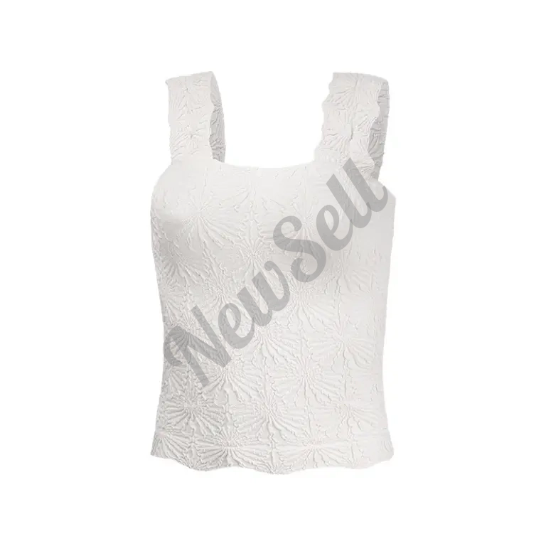 Women's Pleated Figure-flattering Square-neck Camisole