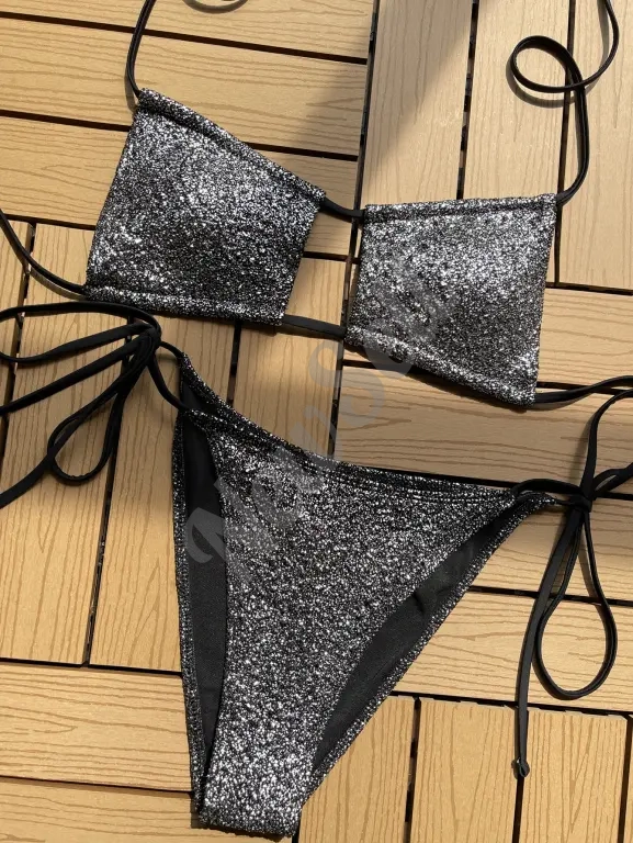 Sexy Bikini Tricolor Solid Color Swimsuit