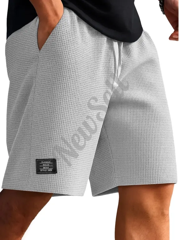 Waffle-Weave Cropped Pants Mens Mid-Years Pants