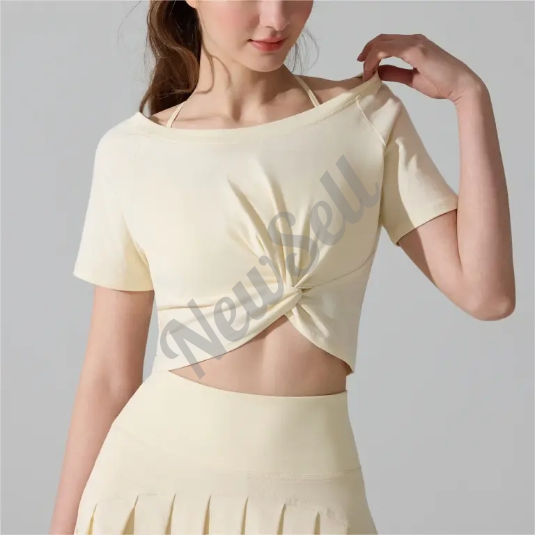 Women's Knotted Pilates Short-Sleeve T-Shirt