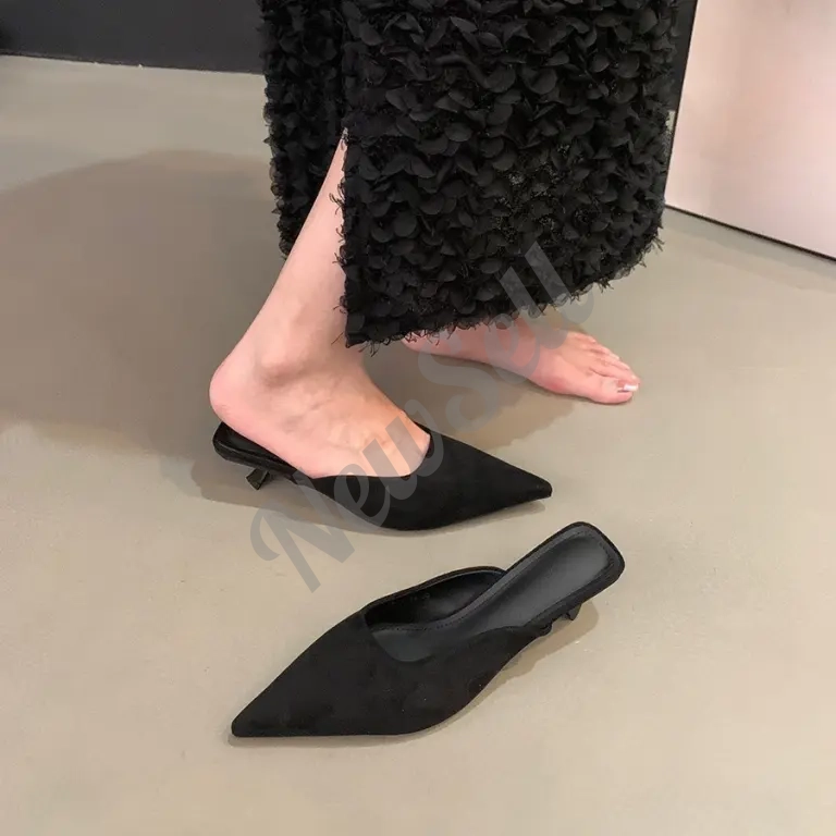 Women's Fashionable Elegant Pointed-Toe Half-Slide High Heels