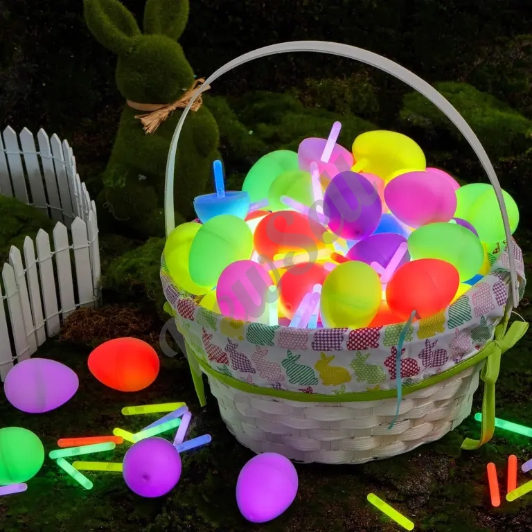 Easter Glow Eggs Light-Up Eggs For Holiday Parties Fluorescent Decorative Hollow-Out Eggs