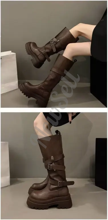 Women's Multi Functional Belt Buckle Long Boots