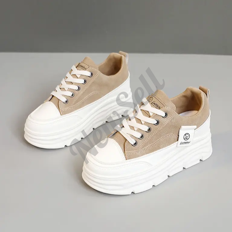 Women's Hidden-Heel Thick-Soled Durable All-Match Breathable Sneakers