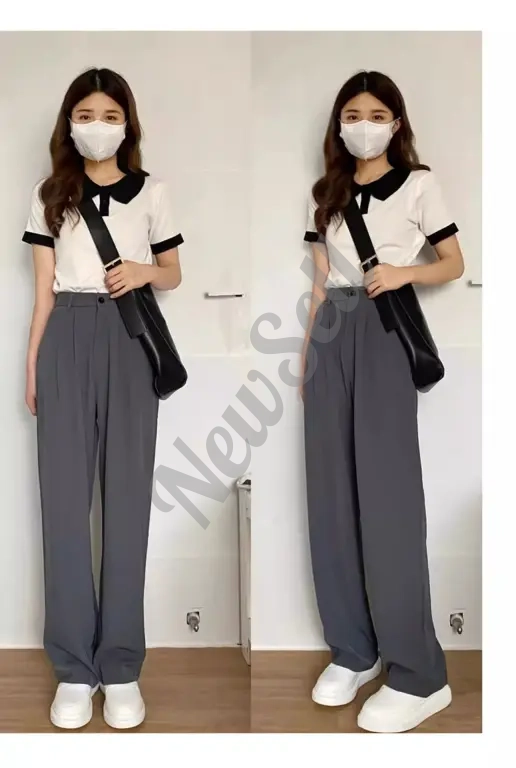 Women's Fashion High-Waist Slimming Casual Wide-Leg Pants