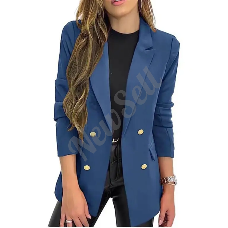 Casual Long-Sleeve Lapel-Button Autumn Coat