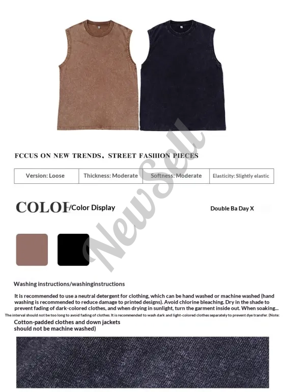 Men's Batik Washed Sleeveless Vest