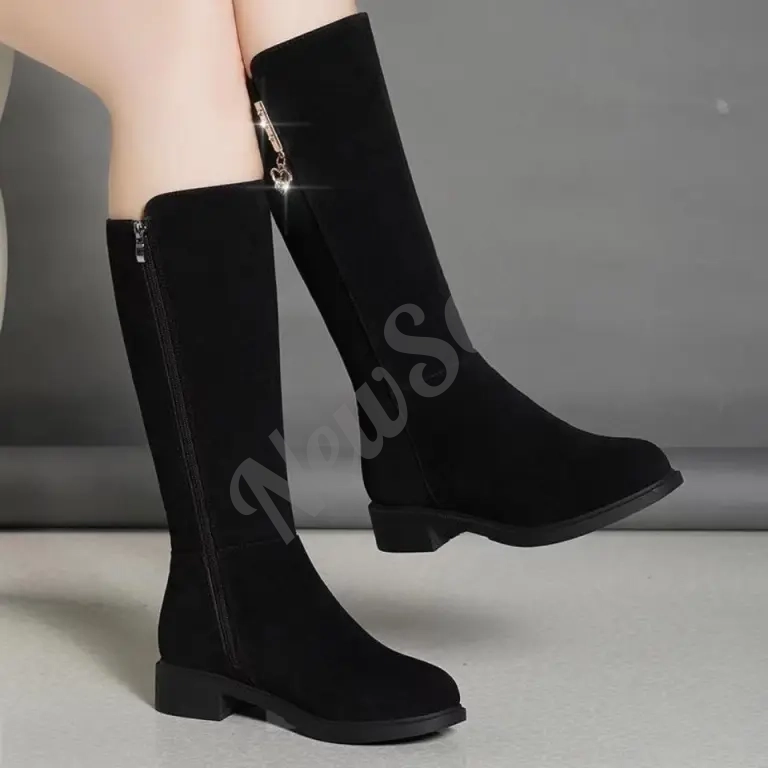 Fleece Lined Mid Calf Warm Cotton Boots