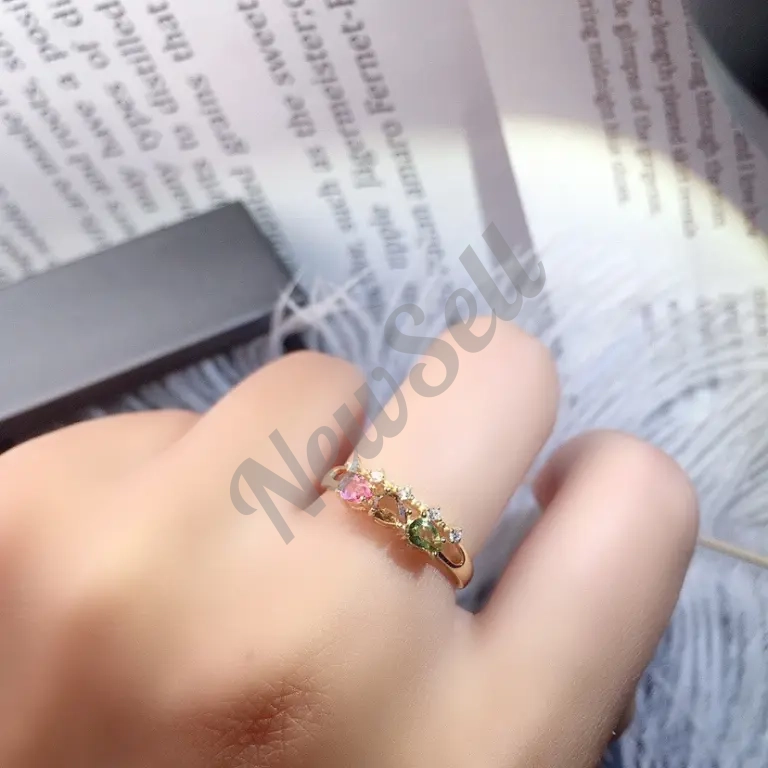 Womens Simulated Colorful Ruby Open End Ring